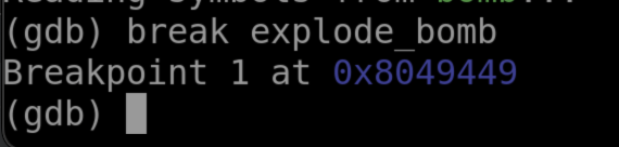 GDB Debugger in action